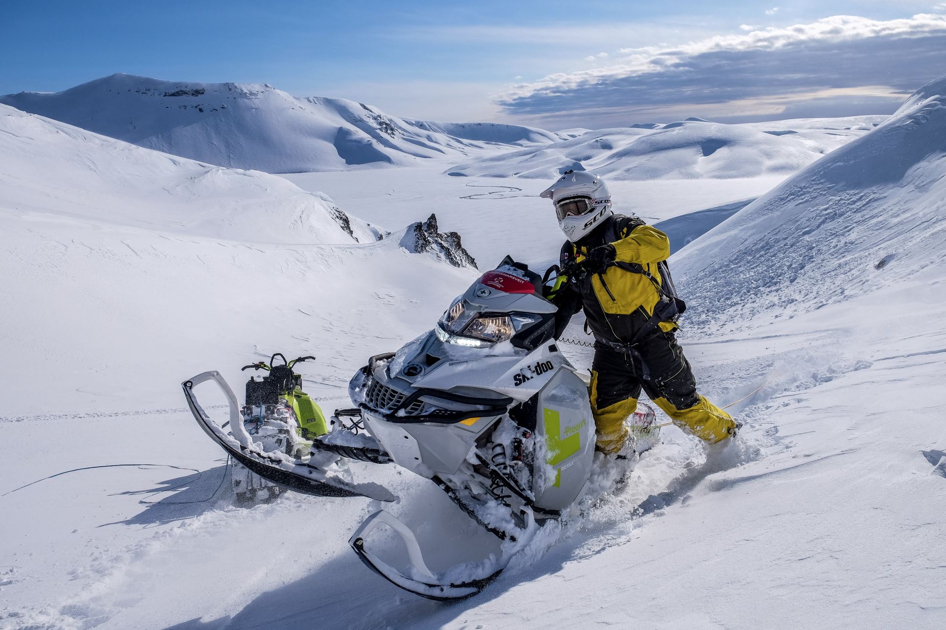 Skidoo fjallshlíð